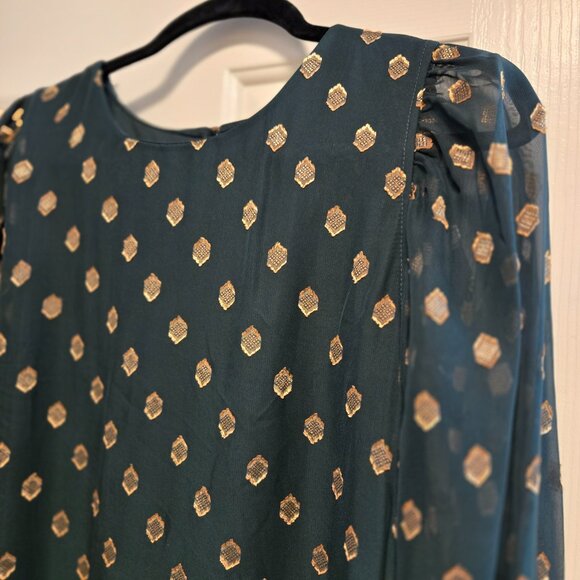 Calvin Klein Illusion-Sleeve A-Line Dress NWT size 16 - Picture 9 of 12